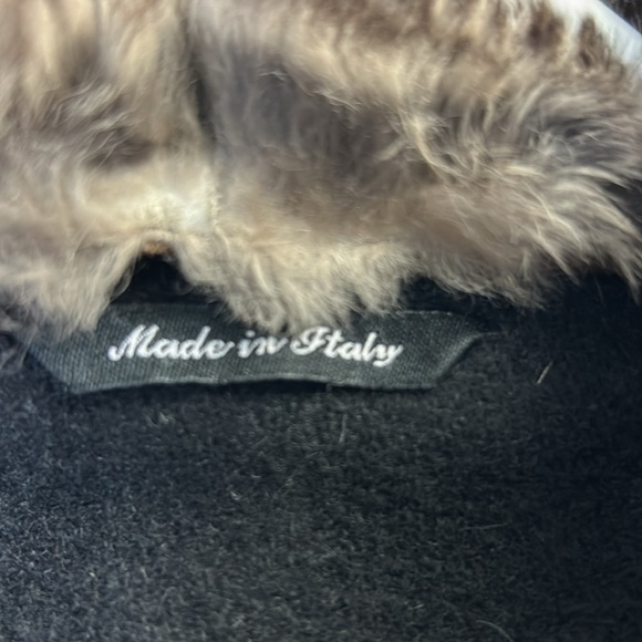 Cinzia Rocca Italian Baby Alpaca Black Winter Coat with Luxurious Fur Co… - Picture 6 of 13